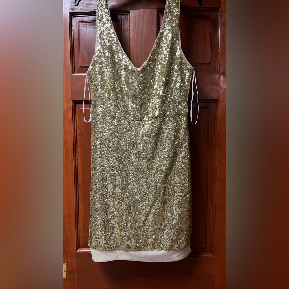 Gold sequin Tank style dress